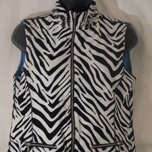 Women's Size Small Zebra Print Vest